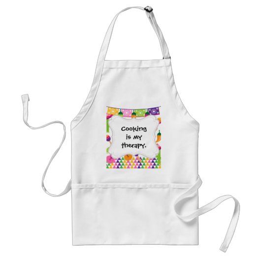 Mexicaanse Fiesta Party Sombrero Saguaro Limoen Pe Standaard Schort (Voorkant)