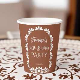 Mexicaanse fiesta party terracotta talavera aangep papieren bekers