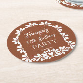 Mexicaanse fiesta party terracotta talavera op maa ronde kartonnen onderzetter (Gebogen)