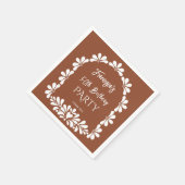 Mexicaanse fiesta party terracotta talavera op maa servet (Hoek)