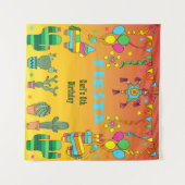 Mexicaanse Fiesta Pinata Feest Fotohokje Achtergro Wandkleed (Voorkant (horizontaal))