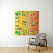 Mexicaanse Fiesta Pinata Feest Fotohokje Achtergro Wandkleed (In Situ (horizontaal))