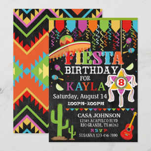 Mexicaanse Fiesta Pinata Party Heldere kleuren Ver Kaart