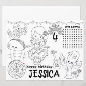 Mexicaanse fiesta placemats, Fiesta verjaardagsspe (Voorkant / Achterkant)