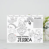 Mexicaanse fiesta placemats, Fiesta verjaardagsspe (Staand voorkant)