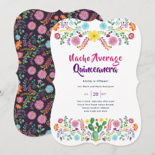 Mexicaanse FIESTA Quinceanera Invitation Folk Art Kaart