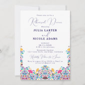 Mexicaanse Fiesta Rainbow repetitie diner Kaart (Voorkant)