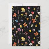 Mexicaanse Fiesta repetitie Diner geperste bloemen Kaart (Achterkant)