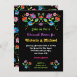 Mexicaanse Fiesta repetitie diner met borduurwerk  Kaart<br><div class="desc">Laten we Fiesta met deze  en kleurrijke Mexicaanse Fiesta Rehearsal Dinner-uitnodigingen Kenmerken handgetekende geborduurde folkbloemen en leuke lettertypen. Faux borduurwerk,  dit is een tekening</div>