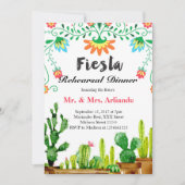 Mexicaanse Fiesta repetitie diner uitnodiging (Voorkant)