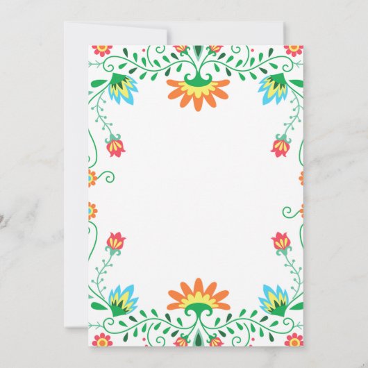 Mexicaanse Fiesta repetitie diner uitnodiging (Achterkant)