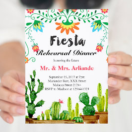 Mexicaanse Fiesta repetitie diner uitnodiging