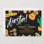 Mexicaanse Fiesta repetitie diner uitnodiging (Voorkant)