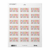 Mexicaanse Fiesta retouradres label (Full Sheet)