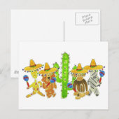 Mexicaanse Fiesta-ritters Briefkaart (Voorkant / Achterkant)