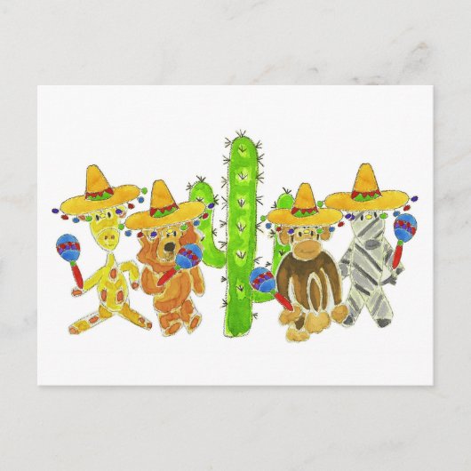 Mexicaanse Fiesta-ritters Briefkaart (Voorkant)