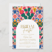 Mexicaanse Fiesta Roze Bloemen Bruids Fiesta Douch Kaart (Voorkant)