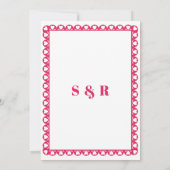 Mexicaanse Fiesta Roze Papel Picado Boho Huwelijk Kaart (Achterkant)