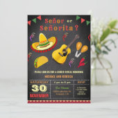 Mexicaanse Fiesta Senor of Senorita Geslacht onthu Kaart (Staand voorkant)