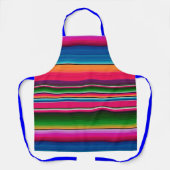 Mexicaanse Fiesta Serape Blanket Striped Colorful Schort (Voorkant)