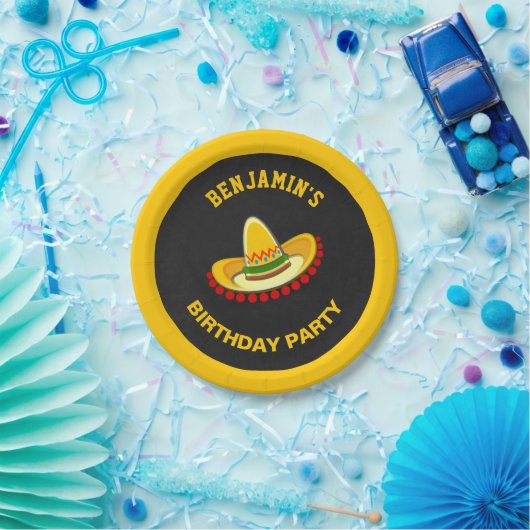 Mexicaanse Fiesta Sombrero Birthday Party Papieren Bordje (Feest)
