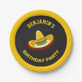 Mexicaanse Fiesta Sombrero Birthday Party Papieren Bordje