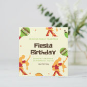 Mexicaanse Fiesta Spaans dansespaar geboortedag Kaart (Staand voorkant)