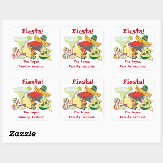 Mexicaanse Fiesta sticker labels (Vel)