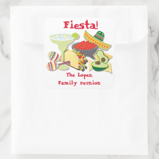 Mexicaanse Fiesta sticker labels (Tas)