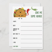 Mexicaanse fiesta taco baby shower advies spel kaart (Voorkant)