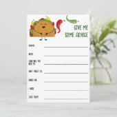 Mexicaanse fiesta taco baby shower advies spel kaart (Staand voorkant)