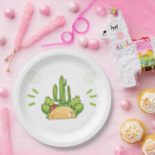 Mexicaanse Fiesta Taco Cactus Papieren Bordje (Feest)