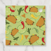 Mexicaanse fiesta taco koppels baby shower bedankjes labels (Achterkant)