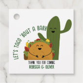 Mexicaanse fiesta taco koppels baby shower bedankjes labels (Voorkant)