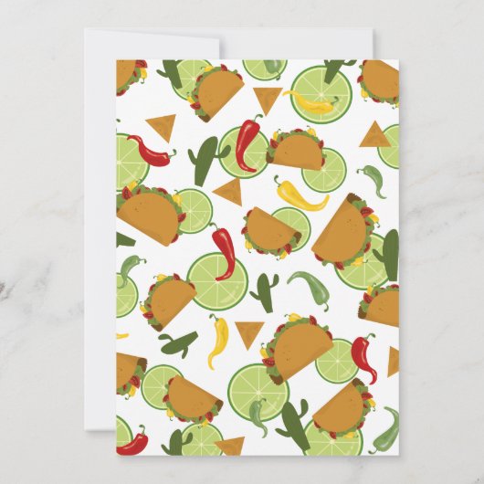 Mexicaanse fiesta taco koppels baby shower dank u bedankkaart (Achterkant)