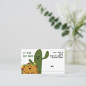 Mexicaanse fiesta taco koppels Luier Raffle Informatiekaartje (Staand voorkant)