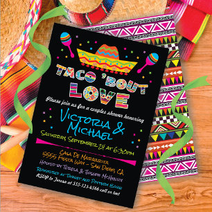 Mexicaanse Fiesta taco over de douche van de liefd Kaart