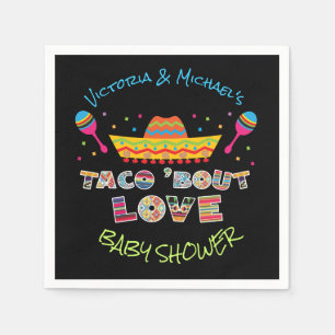 Mexicaanse Fiesta taco over de douche van de liefd Servet
