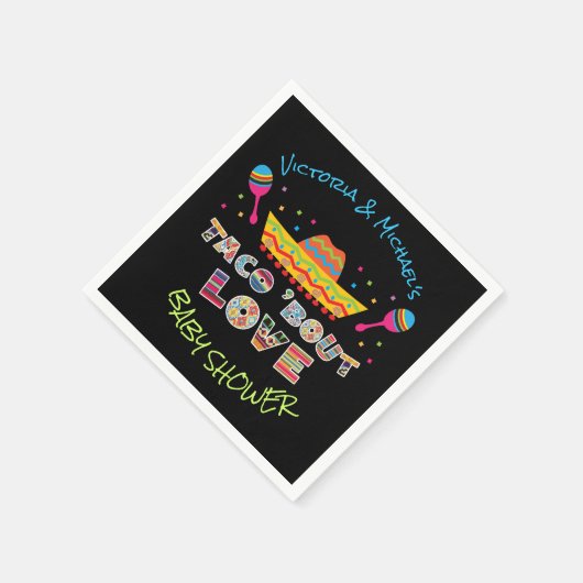 Mexicaanse Fiesta taco over de douche van de liefd Servet (Hoek)