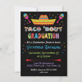 Mexicaanse Fiesta taco over Graduation Party Kaart (Voorkant)