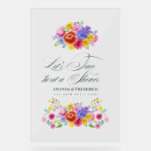 Mexicaanse Fiesta Taco 'over Love Shower Welkom Acryl Bord (Voorkant)