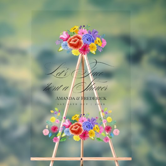 Mexicaanse Fiesta Taco 'over Love Shower Welkom Acryl Bord (Neutraal)