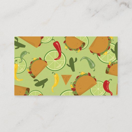 Mexicaanse fiesta taco 'over luiers Luier Raffle Informatiekaartje (Achterkant)