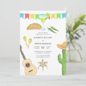 Mexicaanse Fiesta Taco's liefdesorganisatie Kaart (Staand voorkant)