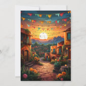 Mexicaanse Fiesta Tacos & Tequila repetitie diner Kaart (Achterkant)