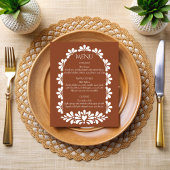 Mexicaanse fiesta talavera terracotta boho kaart