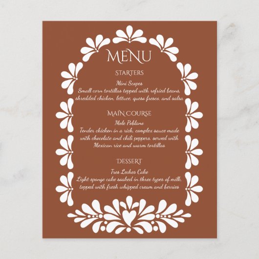 Mexicaanse fiesta talavera terracotta boho kaart (Voorkant)