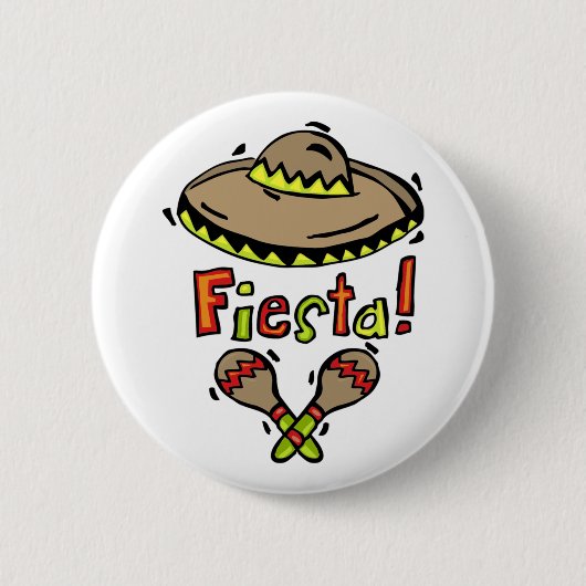 Mexicaanse Fiesta-toets Ronde Button 5,7 Cm (Voorkant)
