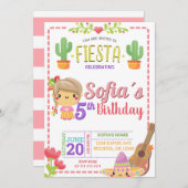 MEXICAANSE FIESTA VERJAARDAG UITNODIGING (Voorkant / Achterkant)