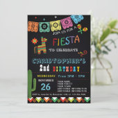 MEXICAANSE FIESTA VERJAARDAG UITNODIGING | FEESTJE (Staand voorkant)